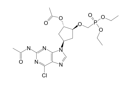 9-[(1'-BETA,3'-ALPHA,4'-BETA)-4'-(DIETHYLPHOSPHONO)-METHOXY-3'-HYDROXYCYCLOPENTYL]-2-ACETYLAMINO-6-CHLOROPURINE