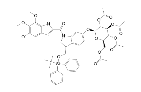 #16B;[(3R/S)-3-(TERT.-BUTYL-DIPHENYL-SILYL)-OXYMETHYL-1-(5,6,7-TRIMETHOXY-INDOL-2-YL-CARBONYL)-2,3-DIHYDRO-1H-INDOL-6-YL]-2,3,4,6-TETRA-O-ACETYL-BETA-D-GLUCOPY