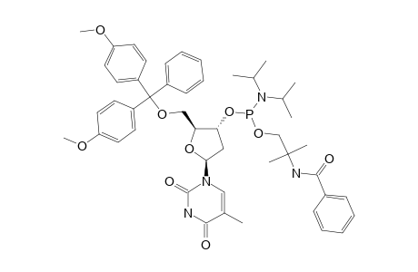 5'-O-(4,4'-DIMETHOXYTRITYL)-3'-O-(N,N-DIISOPROPYLAMINO)-[2-(BENZAMIDO)-2-METHYLPROPOXY]-PHOSPHINYL-2'-DEOXYTHYMIDINE;FAST-DIASTEREOMER