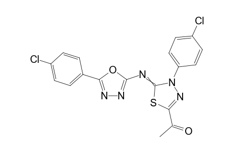 1-(4-(4-Chlorophenyl)-5-((5-(4-chlorophenyl)-1,3,4-oxadiazol-2-yl)imino)-4,5-dihydro-1,3,4-thiadiazol-2-yl)ethanone