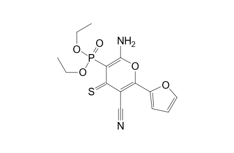 2-Amino-5-cyano-6-furoyl-4-thioxo-4H-pyran-3-ylphosphonic acid diethyl ester