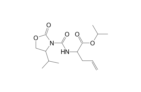 Isopropyl 2-(n-((4s)-4-(1-methylethyl)-2-oxazolidinone-3-carbamoyl)amino)-4-pentenoate