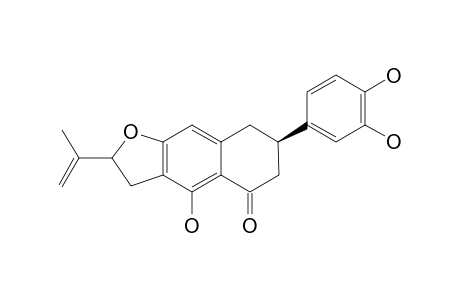 ISOZYGOLONE-A;8-HYDROXY-3-(3',4'-DIHYDROXYPHENYL)-6,7-(2''-(PROP-1'''-EN-2'''-YL)-2'',3''-DIHYDROFURAN)-TETRALONE