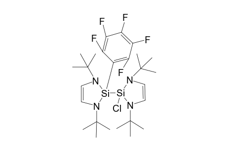 2-[1',3'-bis(t-Butyl)-2'-(pentafluorophenyl)-1',3'-diaza-2'-silacyclopent-4'-en-2'-yl)-1,3-bis(t-butyl)-2-chloro-1,3-diaza-2-silacyclopent-4-ene