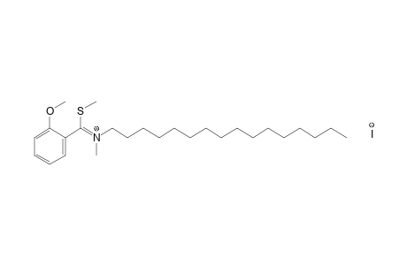 hexadecyl[o-methoxy-alpha-(methylthio)benzylidene]methylammonium iodide