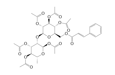 (E)-(2,3,4-TRI-O-ACETYL-6-O-CINNAMOYL-BETA-D-GLUCOPYRANOSYL)-(1->2)-1,3,4-TRI-O-ACETYL-ALPHA-L-RHAMNOPYRANOSE