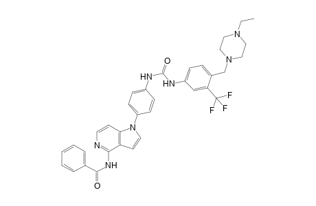 1-(4-(4-Benzamido-1H-pyrrolo[3,2-c]pyridin-1-yl)phenyl)-3-(4-((4-ethyl-piperazin-1-yl)methyl)-3-trifluoromethylphenyl)urea