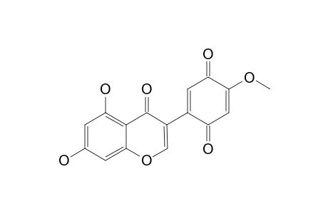 5,7-DIHYDROXY-1'-(4'-METHOXY-4-OXO-4H-CHROMEN-3-YL)-BENZO-2',5'-QUINONE