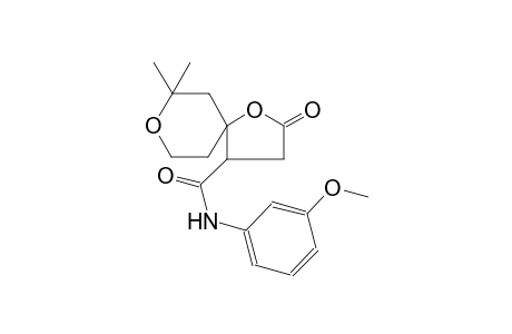 N-(3-methoxyphenyl)-7,7-dimethyl-2-oxo-1,8-dioxaspiro[4.5]decane-4-carboxamide