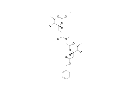 BETA-BENZYL-[(2R)-N-(TERT.-BUTOXYCARBONYL)-ALPHA-METHYLGLUTAMYL]-GAMMA-SARCOSYL-[ALPHA-METHYL-(2R)-ASPARTATE]-TRIESTER;ROTAMER-#1