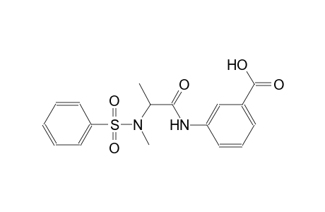 3-[2-[benzenesulfonyl(methyl)amino]propanoylamino]benzoic acid