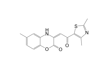 (3E)-3-[2-(2,4-dimethyl-1,3-thiazol-5-yl)-2-oxoethylidene]-6-methyl-3,4-dihydro-2H-1,4-benzoxazin-2-one