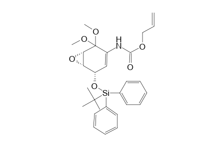 Allyl N-[(1R,2S,6S)-2-[tert-butyl(diphenyl)silyl]oxy-5,5-dimethoxy-7-oxabicyclo[4.1.0]hept-3-en-4-yl]carbamate