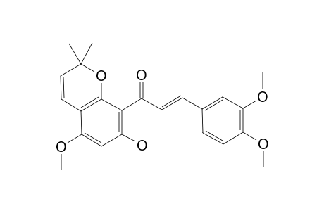 2'-HYDROXY-3,4,4'-TRIMETHOXY-5',6'-(2'',2''-DIMETHYLAPYRANO)-CHALCONE