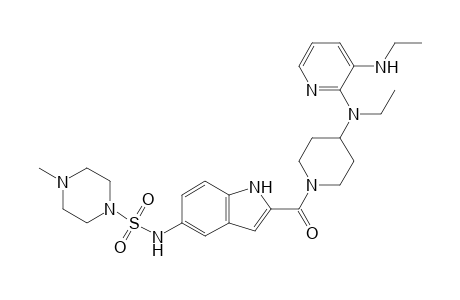 N-[2-[4-[ethyl-[3-(ethylamino)-2-pyridyl]amino]piperidine-1-carbonyl]-1H-indol-5-yl]-4-methyl-piperazine-1-sulfonamide