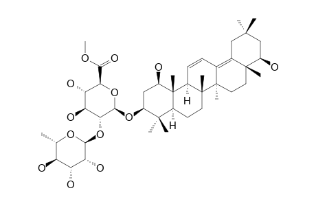 3-BETA-O-ALPHA-RHAMNOPYRANOSYL-(1->2)-BETA-GLUCURONOPYRANOSYL-OLEAN-11,13(18)-DIEN-1-BETA,3-BETA,22-BETA-TRIOL