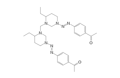 4-ETHYL-3-[[6-ETHYL-3-[2-(PARA-ACETYLPHENYL)-1-DIAZENYL]-HEXAHYDRO-1-PYRIMIDINYL]-METHYL]-1-[2-(PARA-ACETYLPHENYL)-1-DIAZENYL]-HEXAHYDROPYRIMIDINE