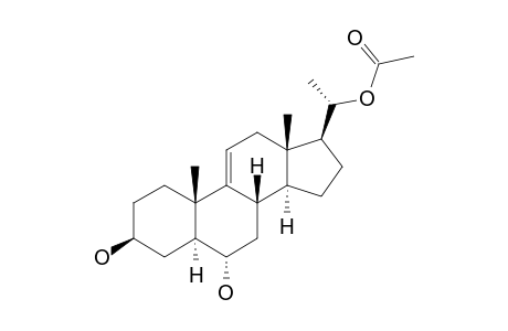 (20R)-5-ALPHA-PREGN-9(11)-ENE-3-BETA,6-ALPHA,20-TRIOL-20-ACETATE