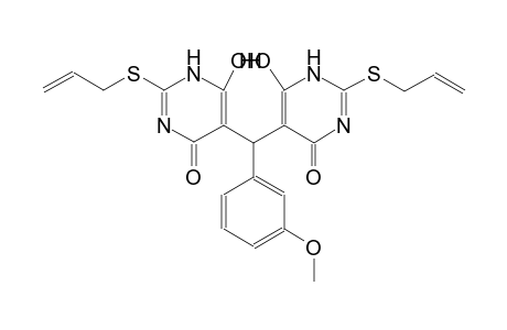 2-(allylsulfanyl)-5-[[2-(allylsulfanyl)-6-hydroxy-4-oxo-1,4-dihydro-5-pyrimidinyl](3-methoxyphenyl)methyl]-6-hydroxy-4(1H)-pyrimidinone