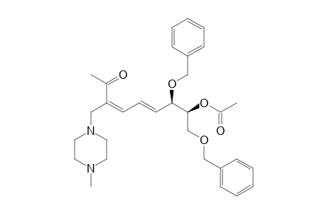 (3E,5E)-8-O-ACETYL-7,9-DI-O-BENZYL-1,3,4,5,6-PENTADEOXY-3-(N-METHYL)-PIPERAZINOMETHYL-D-THREO-NON-3,5-DIENE-2-ULOSE