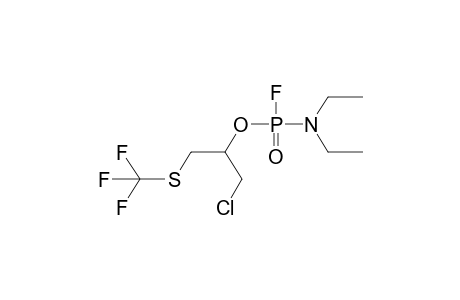 O-(1-CHLOROMETHYL-2-TRIFLUOROMETHYLTHIO)ETHYL N,N-DIETHYLAMIDOPHOSPHOROFLUORIDATE