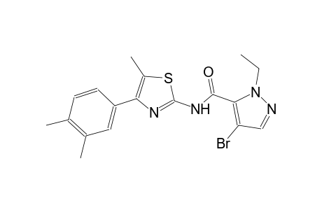 4-bromo-N-[4-(3,4-dimethylphenyl)-5-methyl-1,3-thiazol-2-yl]-1-ethyl-1H-pyrazole-5-carboxamide