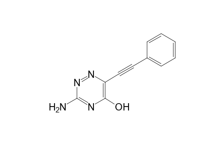 3-Amino-5-hydroxy-6-(phenylethynyl)-1,2,4-triazine