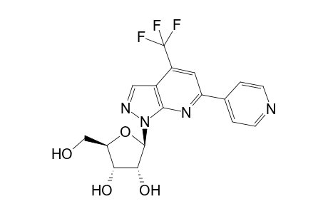 (2R,3S,4R,5R)-2-Hydroxymethyl-5-(6-pyridin-4-yl-4-trifluoromethyl-pyrazolo[3,4-b]pyridin-1-yl)-tetrahydro-furan-3,4-diol