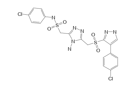 4-AMINO-3-(PARA-CHLORO-PHENYLAMINOSULFONYLMETHYL)-5-(4'-PARA-CHLORO-PHENYL-1'H-PYRAZOL-3'-YL-SULFONYL-METHYL)-1,2,4-TRIAZOLE