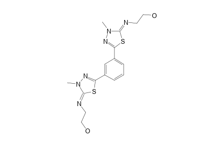 2,2'-META-PHENYLENE-BIS-[4,5-DIHYDRO-5-(2-HYDROXYETHYLIMINO-)-4-METHYL-1,3,4-THIADIAZOLE]