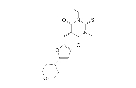 1,3-diethyl-5-{[5-(4-morpholinyl)-2-furyl]methylene}-2-thioxodihydro-4,6(1H,5H)-pyrimidinedione