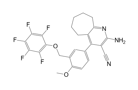 2-amino-4-{4-methoxy-3-[(2,3,4,5,6-pentafluorophenoxy)methyl]phenyl}-6,7,8,9-tetrahydro-5H-cyclohepta[b]pyridine-3-carbonitrile