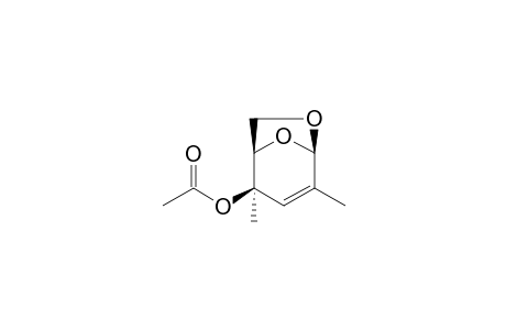 1,6-Anhydro-2,3-dideoxy-2,4-dimethyl-4-( O-acetyl)-.beta.-D-(threo)-hex-2-enopyranose