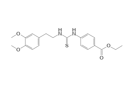 p-[3-(3,4-dimethoxyphenethyl)-2-thioureido]benzoic acid, ethyl ester