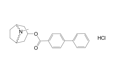 tropan-3-ol, p-phenylbenzoate (ester), hydrochloride