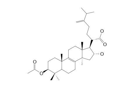 PACHYMIC-ACID;3-BETA-ACETYLOXY-16-ALPHA-HYDROXY-24-METHYLENELANOSTA-8-EN-21-OIC-ACID