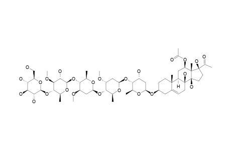 METAPLEXIGENIN-3-O-BETA-D-GLUCOPYRANOSYL-(1->4)-BETA-D-THEVETOPYRANOSYL-(1->4)-BETA-D-OLEANDROPYRANOSYL-(1->4)-BETA-D-CYMAROPYRANOSYL-(1->4)