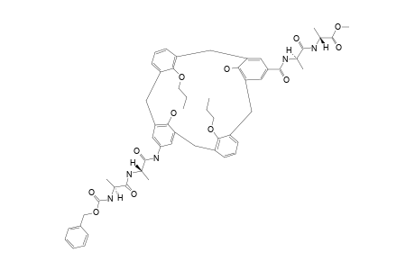 11-(N-CARBOBENZOXY-L-ALANYL-L-ALANYL)-AMINO-23-(METHOXY-L-ALANYL-L-ALANYL)-CARBONYL-25,27-DIHYDROXY-26,28-DIPROPOXYCALIX-[4]-ARENE