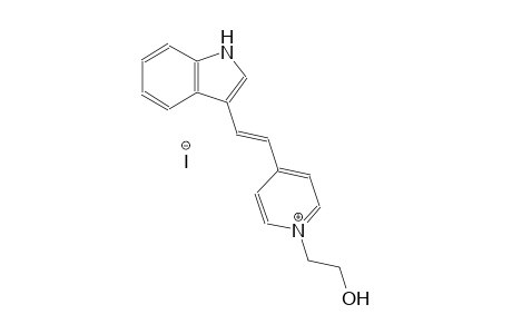 pyridinium, 1-(2-hydroxyethyl)-4-[(E)-2-(1H-indol-3-yl)ethenyl]-, iodide