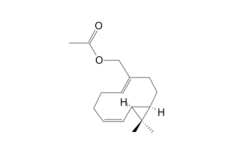 VOLVALERENAL-F;14-ACETOXY-11,11-DIMETHYL-BICYCLO-[8.1.0]-UNDECA-[4Z(5),10Z(1)]-DIENE