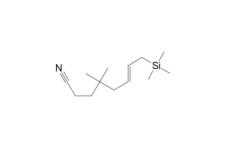 4,4-Dimethyl-8-(trimethylsilyl)-6-octenenitrile