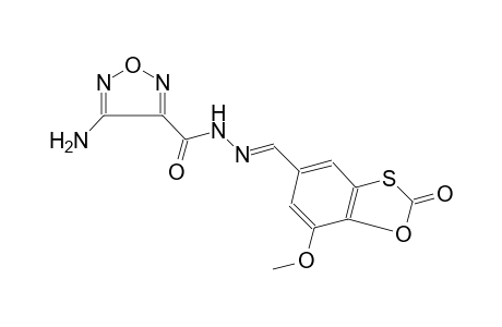 4-amino-N'-[(E)-(7-methoxy-2-oxo-1,3-benzoxathiol-5-yl)methylidene]-1,2,5-oxadiazole-3-carbohydrazide