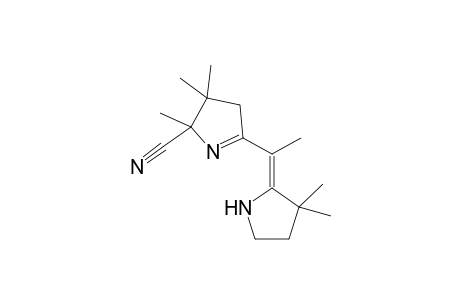 2-(1-(3,3-Dimethylpyrrolidin-2-ylidene)ethyl)-4,4,5-trimethyl-1-pyrroline-5-carbonitrile