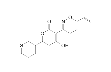 2H-Pyran-2-one, 5,6-dihydro-4-hydroxy-3-[1-[(2-propenyloxy)imino]propyl]-6-(tetrahydro-2H-thiopyran-3-yl)-