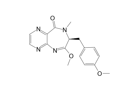 3(S)-3,4-Dihydro-2-methoxy-4-methoxyphenylmethyl-4-methylpyrazino[2,3-e][1,4]diazepin-5-one