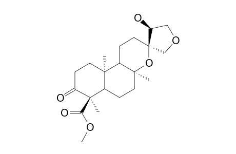 METHYL-(13R,14S)-ENT-14-HYDROXY-3-OXO-8-ALPHA,13;15,16-DIEPOXY-LABDAN-18-OATE