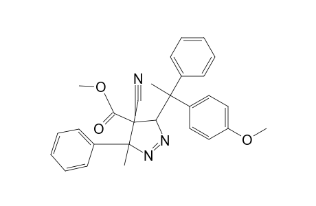 3H-Pyrazole-4-carboxylic acid, 4-cyano-4,5-dihydro-5-[1-(4-methoxyphenyl)-1-phenylethyl]-3-methyl-3-phenyl-, methyl ester