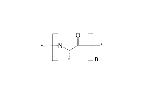 Poly(l-alanine) fiber, stretched