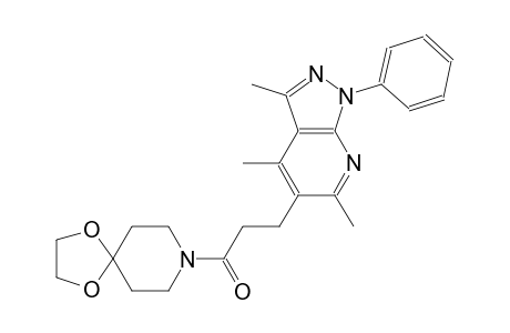 1,4-dioxa-8-azaspiro[4.5]decane, 8-[1-oxo-3-(3,4,6-trimethyl-1-phenyl-1H-pyrazolo[3,4-b]pyridin-5-yl)propyl]-