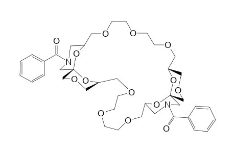 (E,E),(E,E)-(1S,5R,15S,19S,23R,33S)-N,N'-Benzoyl-3,7,10,13,21,25,28.31,37,38,39,40-dodecaoxa-17,35-diazatetracyclo[36.1(1,5).1(15.19).1(19,23).1(1,33)]tetracontane